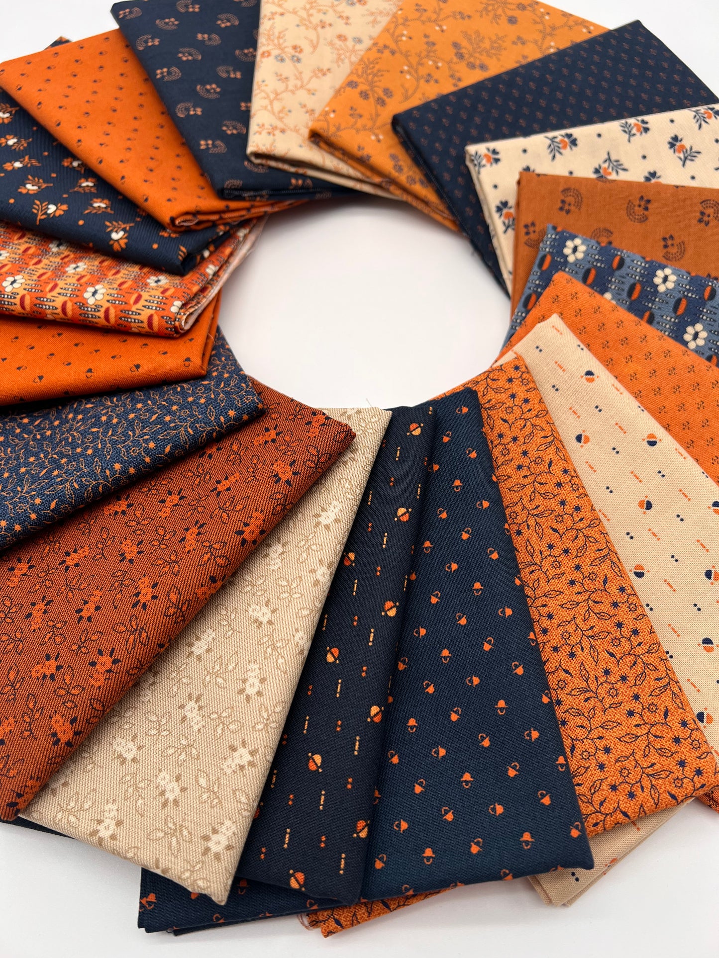 Indigo & Cheddar by Judie Rothermel for Marcus Fabric 19 Fat Quarters
