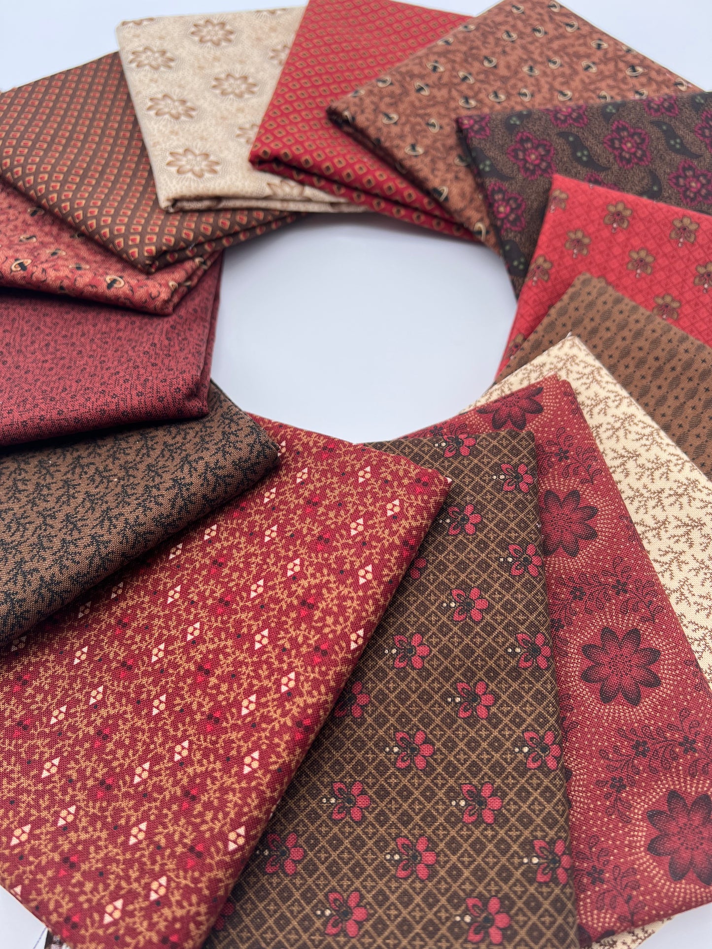 Red Wood Cupboard by Pam Buda For Marcus Fabric 14 Fat Quarters