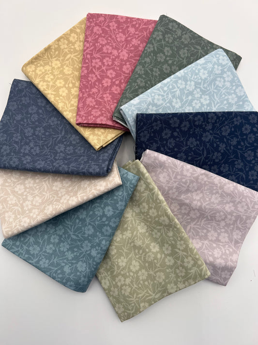 August Meadow by Liberty for Riley Blake 10 Fat Quarters