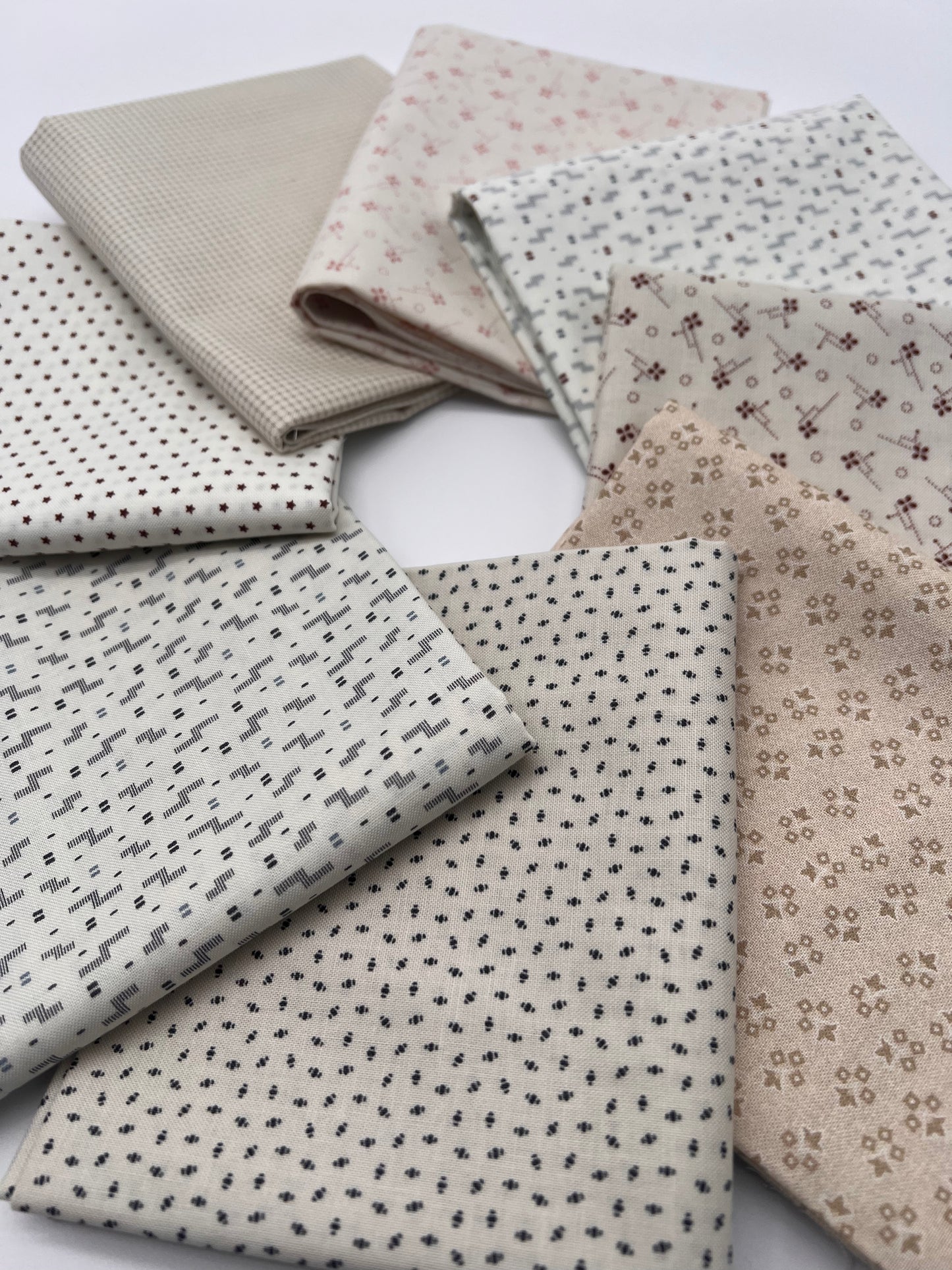 Curated Collection of Shirtings 8 Fat Quarters