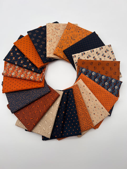 Indigo & Cheddar by Judie Rothermel for Marcus Fabric 19 Fat Quarters