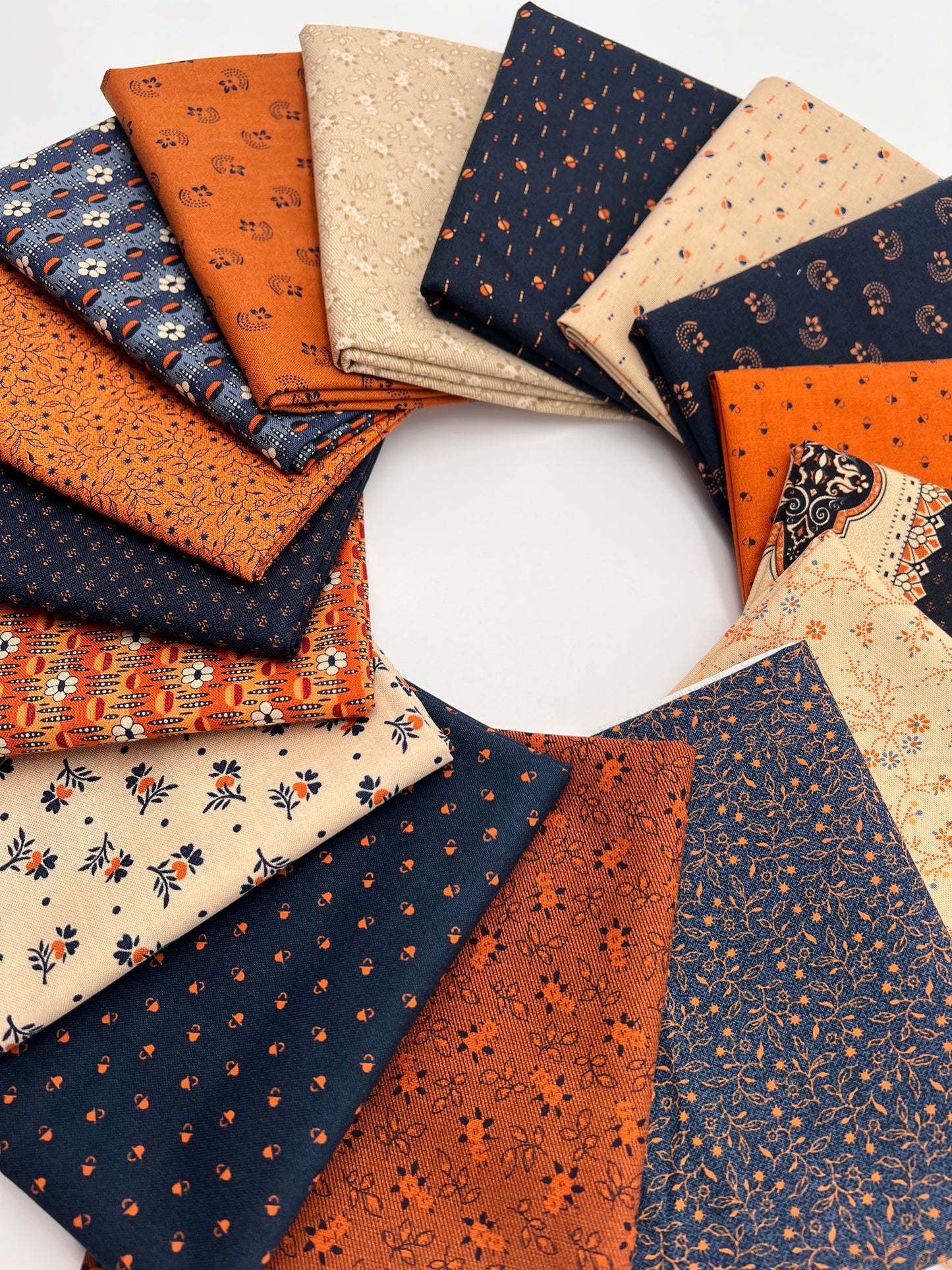 Indigo & Cheddar by Judie Rothermel for Marcus Fabrics 16 Fat Quarters